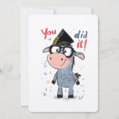 Donkey Genius Afstuderen - Nerd bril en Pet Kaart (Voorkant)