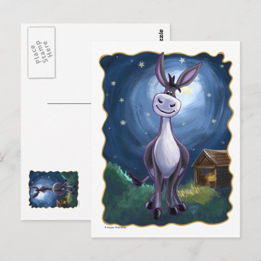 Donkey Gifts & Accessoires Briefkaart (Voorkant / Achterkant)