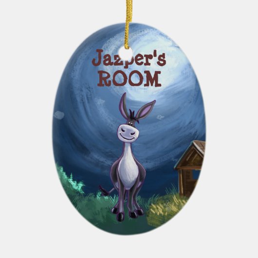 Donkey Gifts & Accessoires Keramisch Ornament (Voorkant)