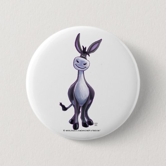 Donkey Gifts & Accessoires Ronde Button 5,7 Cm (Voorkant)