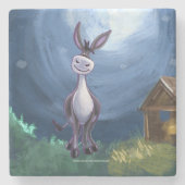 Donkey Gifts & Accessoires Stenen Onderzetter (Voorkant)