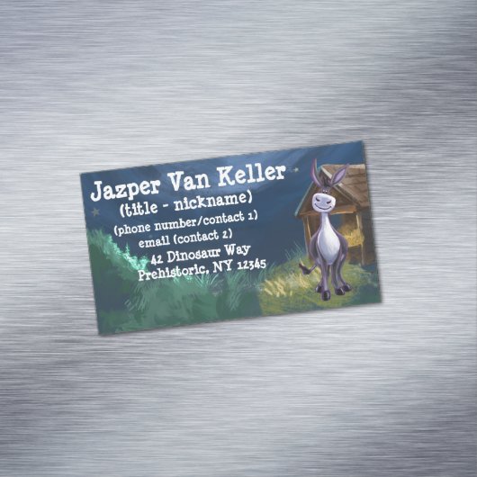 Donkey Gifts & Accessoires Visitekaartje Magneet (Voorbeeld)