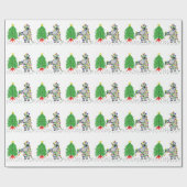 Donkey hangende kerstlichten cadeaupapier (Vlak)