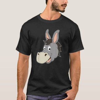 Donkey Head glimlacht lachen Mule Zoo Animal Farme T-shirt