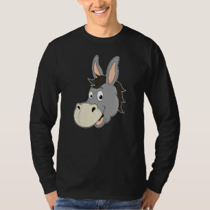 Donkey Head glimlacht lachen Mule Zoo Animal Farme T-shirt