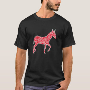 Donkey Hearts Valentijn S Day Jackass Mule Lover G T-shirt