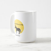 Donkey houdt van grote koffie mok! koffiemok (Voorkant links)
