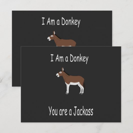 Donkey Humor Briefkaart (Voorkant / Achterkant)