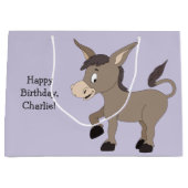 Donkey illustratie, aangepaste tekstcadeautas large cadeautasje (Voorkant)