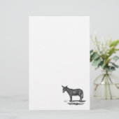  Donkey Illustration - Donkeys 1800 Briefpapier (Staand voorkant)