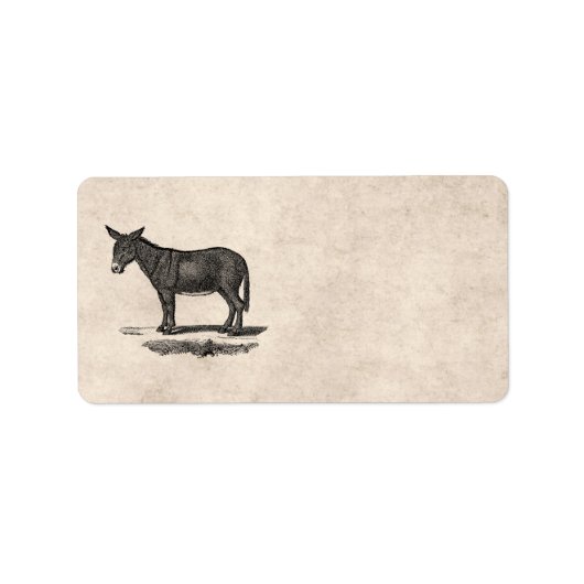  Donkey Illustration - Donkeys 1800 Etiket (Voorkant)
