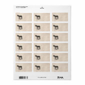 Donkey Illustration - Donkeys 1800 Etiket (Full Sheet)