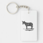  Donkey Illustration - Donkeys 1800 Sleutelhanger (Voorkant)