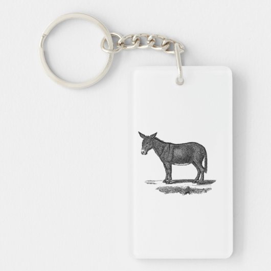  Donkey Illustration - Donkeys 1800 Sleutelhanger (Voorkant)