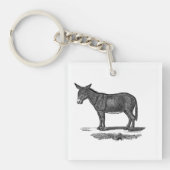  Donkey Illustration - Donkeys 1800 Sleutelhanger (Voorkant)