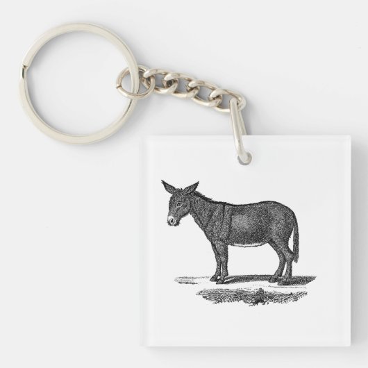  Donkey Illustration - Donkeys 1800 Sleutelhanger (Voorkant)