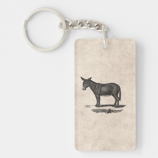 Donkey Illustration - Donkeys 1800 Sleutelhanger (Voorkant)