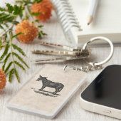 Donkey Illustration - Donkeys 1800 Sleutelhanger (Voorkant Rechts)