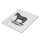  Donkey Illustration - Donkeys 1800 Tegeltje (Zijkant)