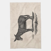  Donkey Illustration - Donkeys 1800 Theedoek (Verticaal)