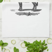 Donkey Illustration - Donkeys 1800 Theedoek (Gevouwen)