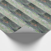 Donkey in een Herfst herfst veld. Cadeaupapier (Hoek)