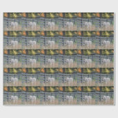 Donkey in een herfst veld cadeaupapier (Vlak)