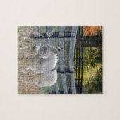 Donkey in een herfst veld legpuzzel (Horizontaal)