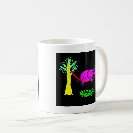 donkey in hammock koffiemok (Voorkant rechts)