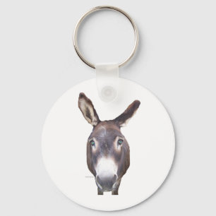 Donkey in je gezicht sleutelhanger
