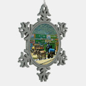 Donkey in Kenia Tin Sneeuwvlok Ornament (Links)