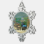Donkey in Kenia Tin Sneeuwvlok Ornament (Rechts)