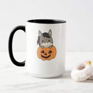 Donkey in Pumpkin Sweet Donkey Happy Halloween Mok