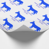 Donkey in Silhouette Name  Cadeaupapier (Hoek)