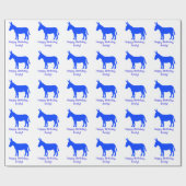 Donkey in Silhouette Name  Cadeaupapier (Vlak)