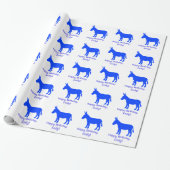 Donkey in Silhouette Name Cadeaupapier (Uitgerold)