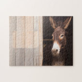 Donkey in Stable | Landbouwdieren Legpuzzel (Horizontaal)