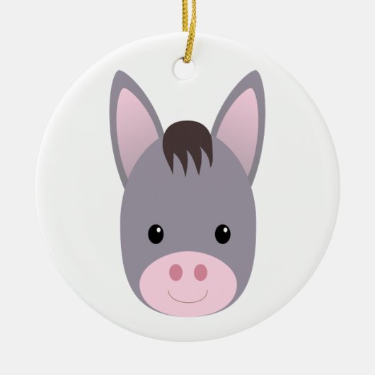 Donkey Keramisch Ornament (Voorkant)