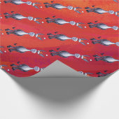 Donkey kerst op groen cadeaupapier (Hoek)