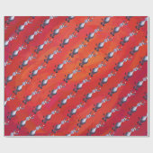 Donkey kerst op groen cadeaupapier (Vlak)