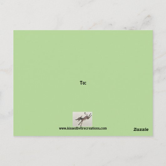Donkey-kerstKaart Briefkaart (Achterkant)