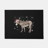 Donkey-kerstkleur verlicht kerstkerstkerstkerstker deurmat (Voorkant)