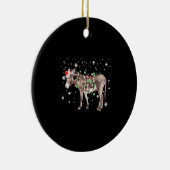 Donkey-kerstkleur verlicht kerstkerstkerstkerstker keramisch ornament (Rechts)