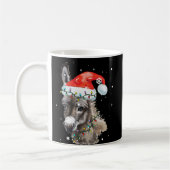 Donkey kerstkleur verlicht Santa Hat Donkey Koffiemok (Links)