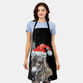 Donkey kerstkleur verlicht Santa Hat Donkey Schort (Gedragen)