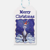 Donkey Kerstmis Cadeaulabel (Voorkant)
