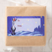 Donkey Kerstmis Etiket (Insitu)