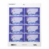 Donkey Kerstmis Etiket (Full Sheet)