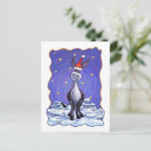 Donkey Kerstmis Feestdagenkaart (Staand voorkant)