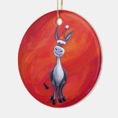 Donkey Kerstmis Keramisch Ornament (Links)
